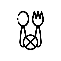 fasting icon thin linear style design isolated vector image