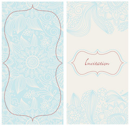 Floral Invitation Card Vector Image