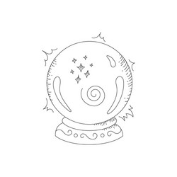 Stock crystal ball Royalty Free Vector Image - VectorStock