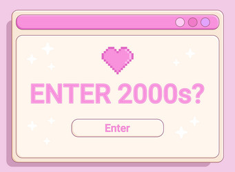 retro computer window 2000s graphics y2k vector image