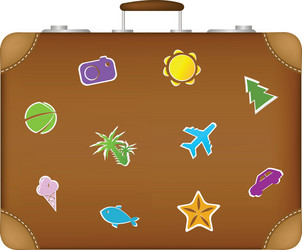 suitcase for travel Vector Image