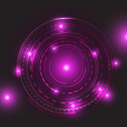 beautiful pink glowing circle light vector