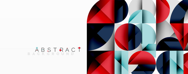 geometric shapes overlap creating colorful vector image
