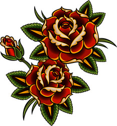 Dramatic Rose Tattoo Vector Image
