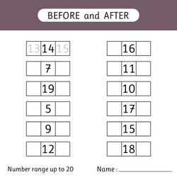 Fill in missing numbers before and after vector