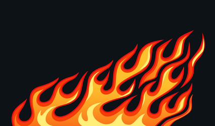 flame race car decal blazing hot red Vector Image