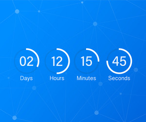 countdown clock counter timer ui app digital vector