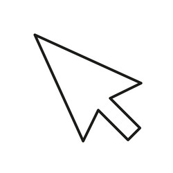 cursor icon simple pointer click symbol user vector image