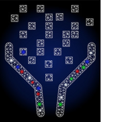 Flare mesh carcass data processing funnel vector