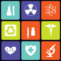 medicine icons square vector