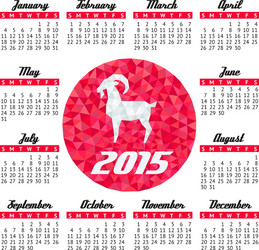 Red goat calendar vector