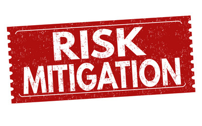 risk mitigation grunge rubber stamp vector