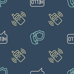 Set line hello in different languages mobile vector