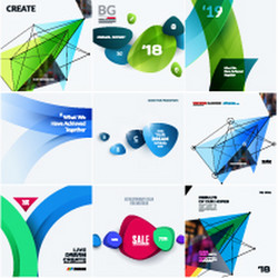 set of abstract design for graphic template vector image