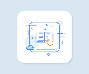 Technical documentation line icon instruction vector