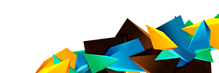 triangle mosaic abstract background 3d triangular vector image