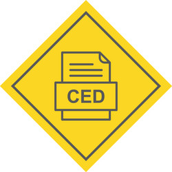 ced file document icon vector image