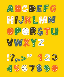Cute numbers with roads and cars childish Vector Image