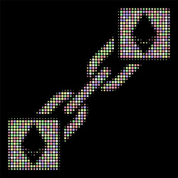 Ethereum blockchain halftone composition of dots vector