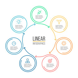 linear infographic minimalistic chart diagram vector image