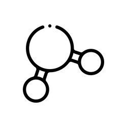 molecule icon thin linear style design isolated vector image