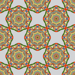 Seamless pattern with elements of mandala style vector