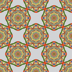 Seamless pattern with elements of mandala style vector