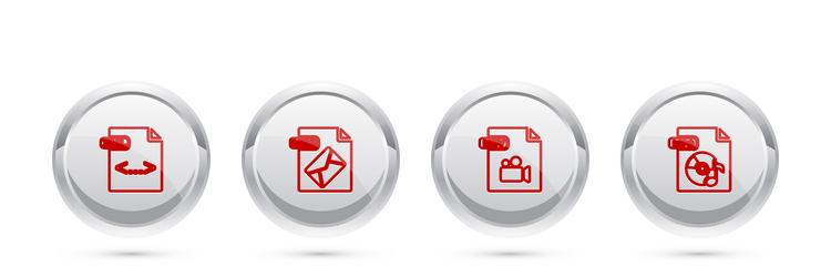 set line xml file document msg mov and mp3 vector image