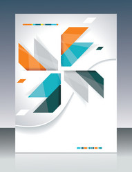 brochure template design with abstract elements vector