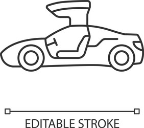 car with synchro helix doors linear icon Vector Image