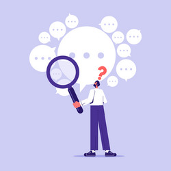 asking questions and finding answers concept vector image