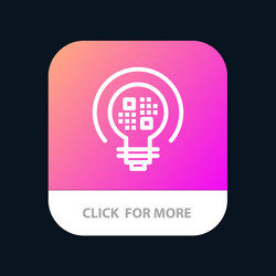 Data insight light bulb mobile app button android vector