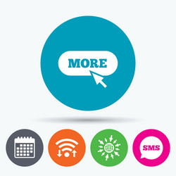 more with cursor pointer icon details symbol vector image