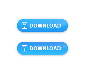 Zip file download button vector