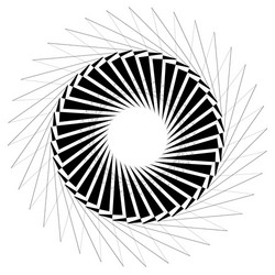 circular geometric element rotating shapes forms vector image