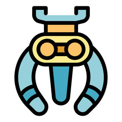 futuristic robot claw holding an object vector image