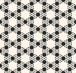 Geometric seamless pattern with hexagonal grid vector