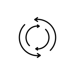 synchronization arrows repeat icon for backup vector image