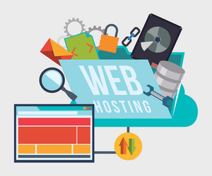 web hosting design vector