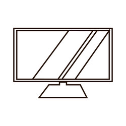 Black and white television logo Royalty Free Vector Image