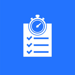 chronometer timer and a checklist icon vector