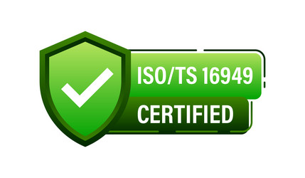 green iso ts 16949 quality management vector