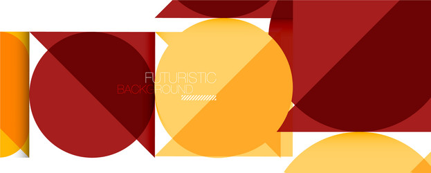 simple circles and triangles abstract background vector image