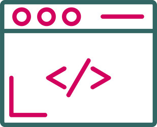 coding icon design vector image