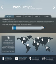menu design for web site vector image