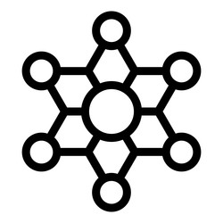 network hub connecting lines showing data flowing vector image