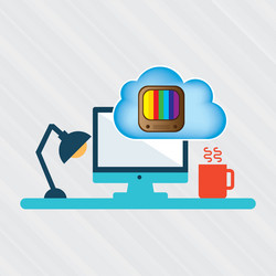 cloud computing design vector image