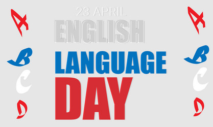 English language day vector