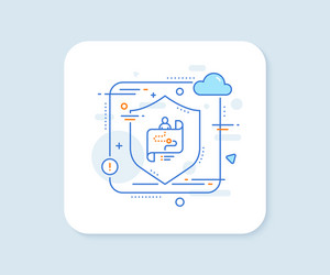 journey path map line icon project process sign vector image