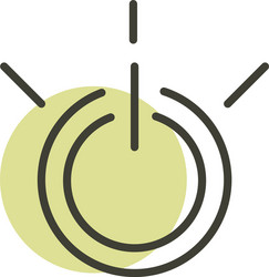 start button alternative sustainable energy line vector